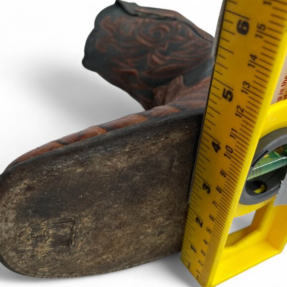 Reywelt Leather Crocodile or Alligator Western Square Toe Cowboy Boots Men's 7.5 - Picture 12 of 14